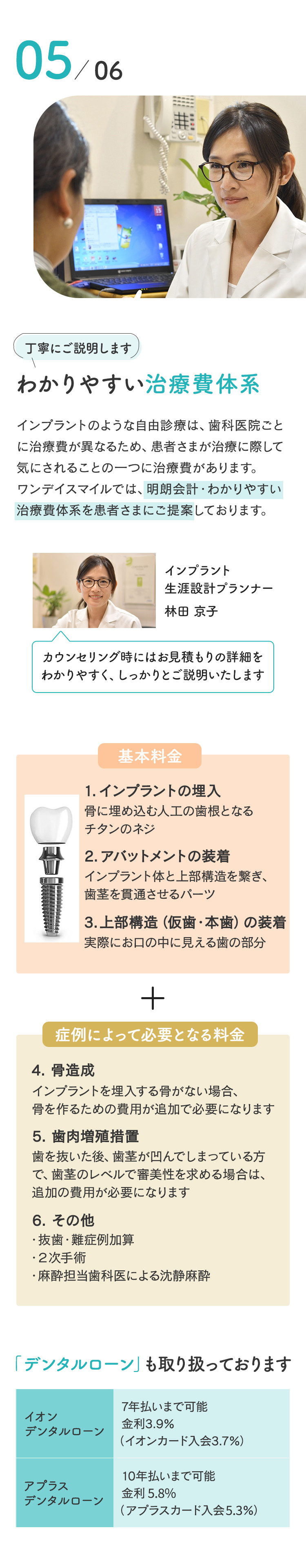 わかりやすい治療費体系